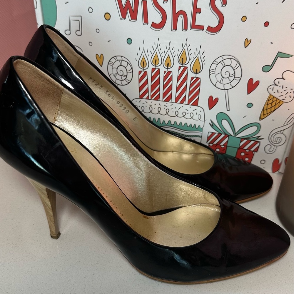 Giuseppe Zanotti Black Patent Leather Heels